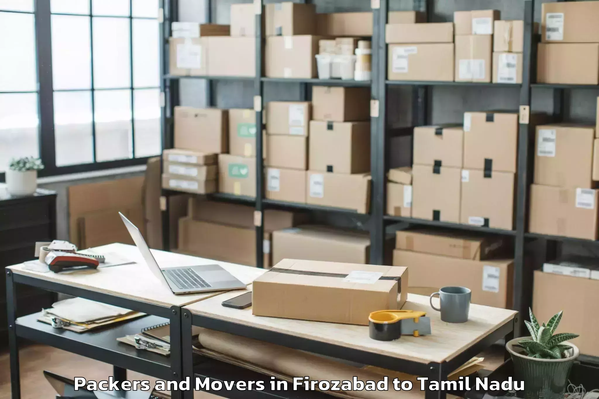 Book Firozabad to Karambakudi Packers And Movers